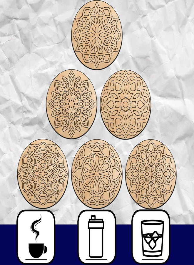 PD Craftozone DIY Mandala Art kit| Acrylic Paints 12 Shades| 6 Pre-Designed Round MDF Board| for Students,Artists & Children| Best Art & Craft for Children Above 9 Years | Mandal Coaster with Stand - Image 3
